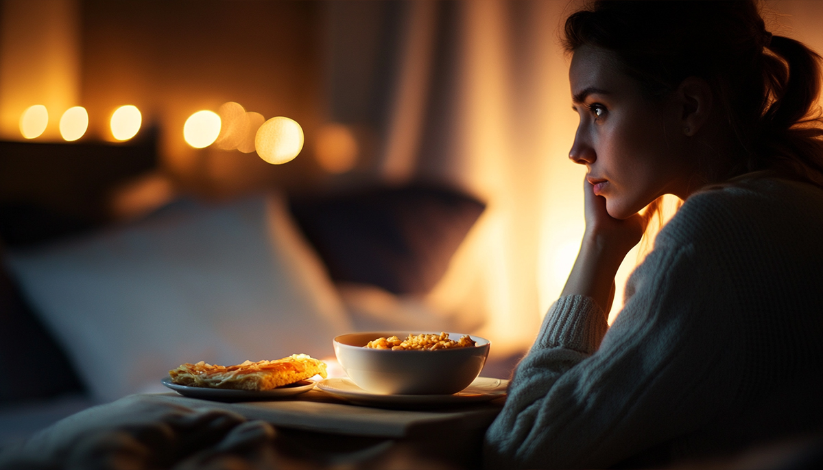 Eating right before bed