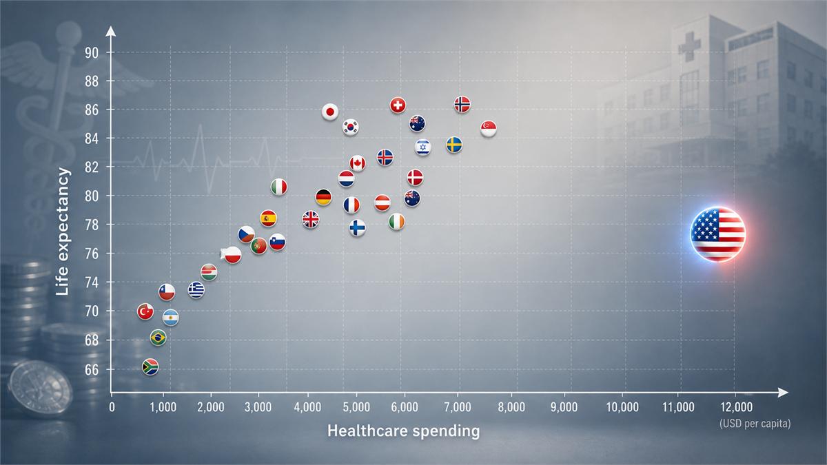The world’s most expensive healthcare does not deliver the longest life